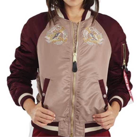 Alpha Industries Reversible Souvenir Limited Edition Eagle Japan Jacket Size XS - Picture 3 of 15